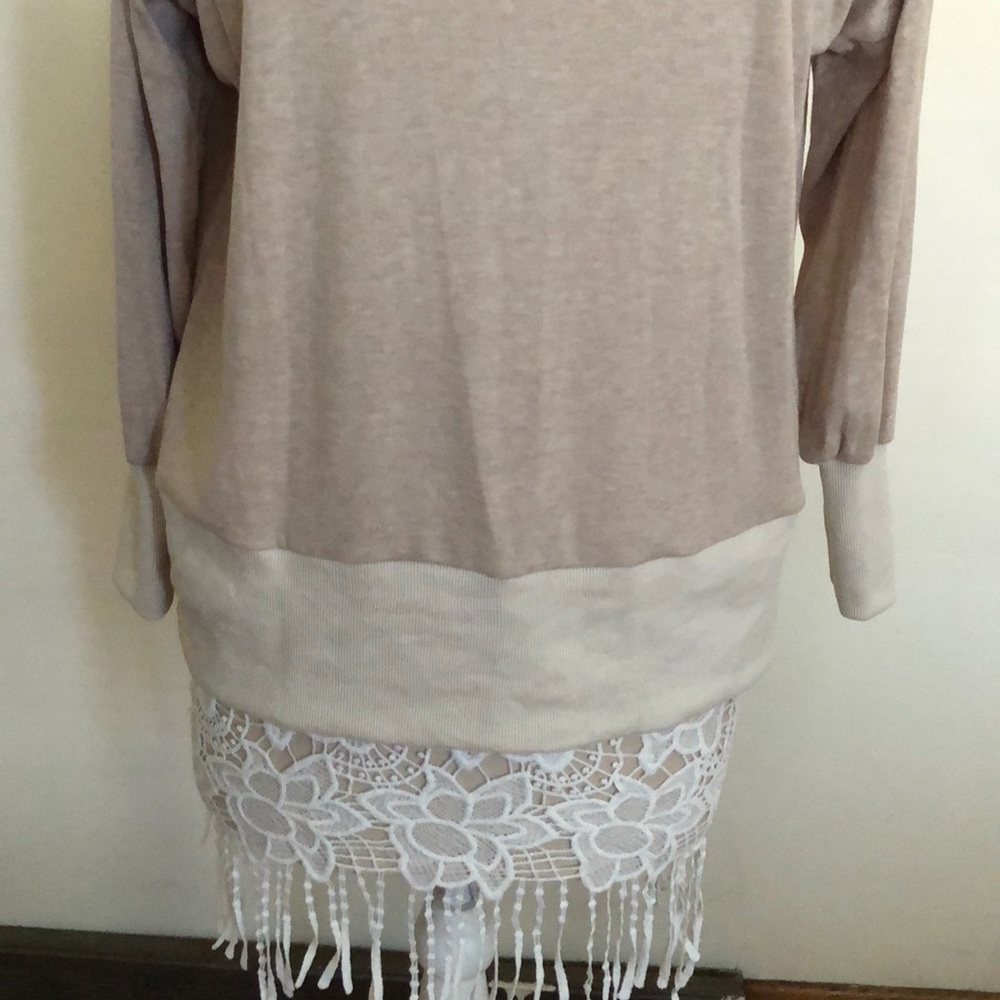 Taupe pullover top - Picture 3 of 5